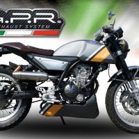 Exhaust compatible with F.B. Mondial Hps 125 2018-2020, Deeptone Inox, Homologated legal full system exhaust, including removable db killer and catalyst 
