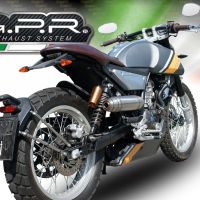 Exhaust compatible with F.B. Mondial Hps 125 2018-2020, Deeptone Inox, Homologated legal full system exhaust, including removable db killer and catalyst 