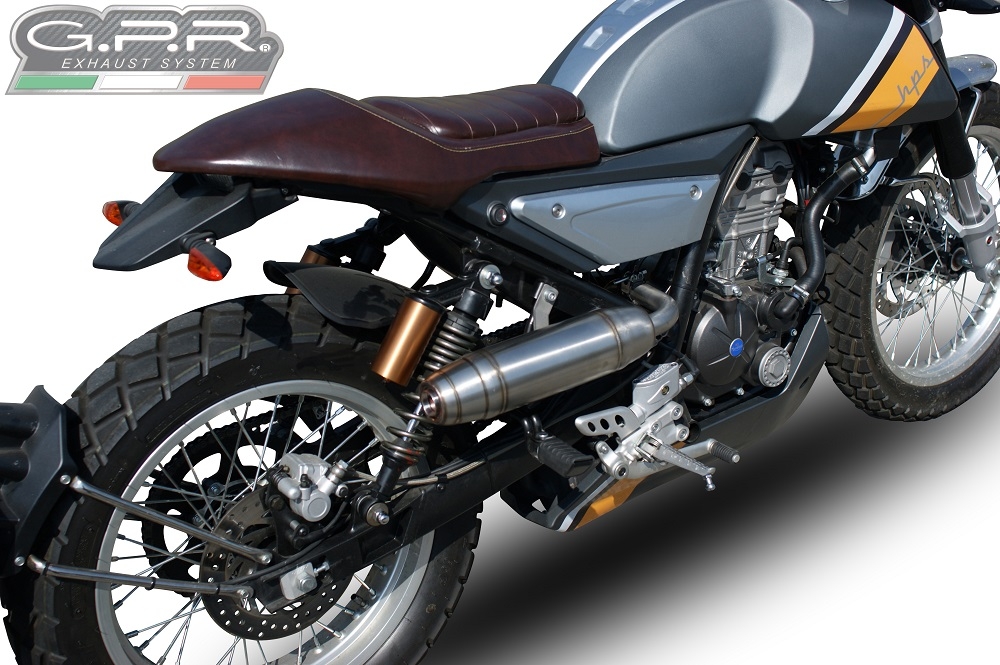 Exhaust compatible with F.B. Mondial Hps 125 2018-2020, Deeptone Inox, Homologated legal full system exhaust, including removable db killer and catalyst 