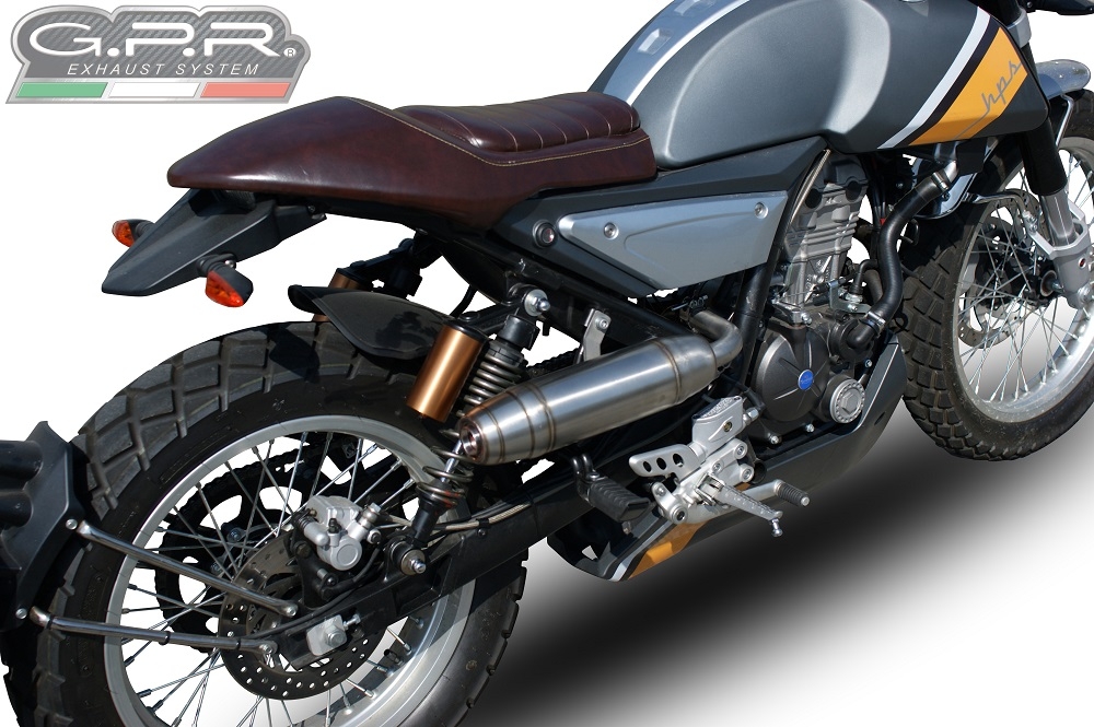 Exhaust system compatible with F.B. Mondial Hps 125 2018-2020, Deeptone Inox, Racing full system exhaust 
