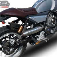 Exhaust compatible with F.B. Mondial Hps 125 2018-2020, Deeptone Inox, Homologated legal full system exhaust, including removable db killer and catalyst 