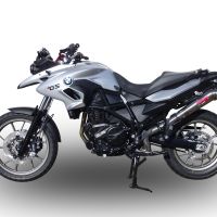 Scarico compatibile con Bmw F 700 Gs 2011-2015, Powercone Evo, Scarico omologato, silenziatore con db killer estraibile e raccordo specifico