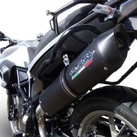 Scarico compatibile con Bmw F 700 Gs 2016-2018, Furore Evo4 Nero, Scarico omologato, silenziatore con db killer estraibile e raccordo specifico