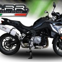 Exhaust compatible with Bmw F 750 Gs 2018-2020, Albus Evo4, Homologated legal slip-on exhaust including removable db killer and link pipe 