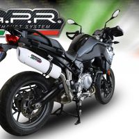 Exhaust compatible with Bmw F 750 Gs 2018-2020, Albus Evo4, Homologated legal slip-on exhaust including removable db killer and link pipe 