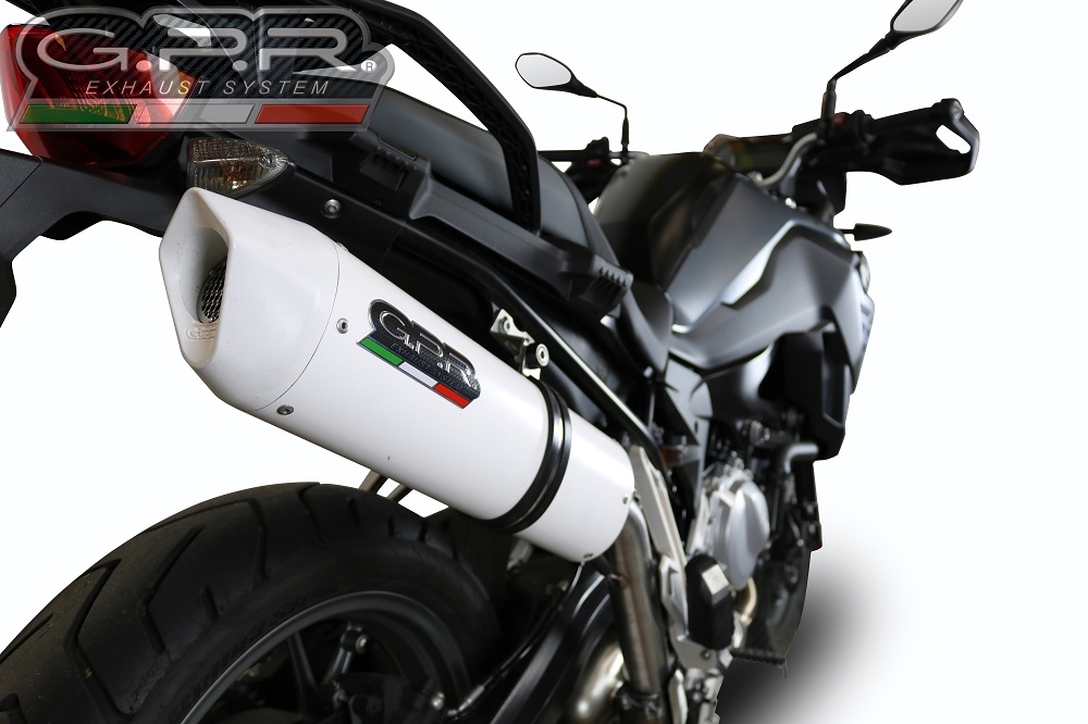 Exhaust compatible with Bmw F 750 Gs 2018-2020, Albus Evo4, Homologated legal slip-on exhaust including removable db killer and link pipe 