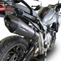 Exhaust system compatible with Bmw F 750 Gs 2021-2024, GP Evo4 Black Titanium, Homologated legal slip-on exhaust including removable db killer and link pipe 