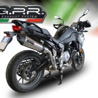 Exhaust system compatible with Bmw F 750 Gs 2018-2020, GP Evo4 Titanium, Homologated legal slip-on exhaust including removable db killer and link pipe 
