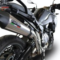 Exhaust system compatible with Bmw F 750 Gs 2021-2024, GP Evo4 Titanium, Homologated legal slip-on exhaust including removable db killer and link pipe 