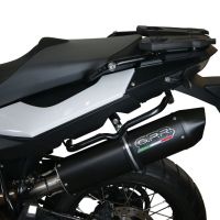 Scarico compatibile con Bmw F 800 Gs 2008-2015, Furore Nero, Scarico omologato, silenziatore con db killer estraibile e raccordo specifico