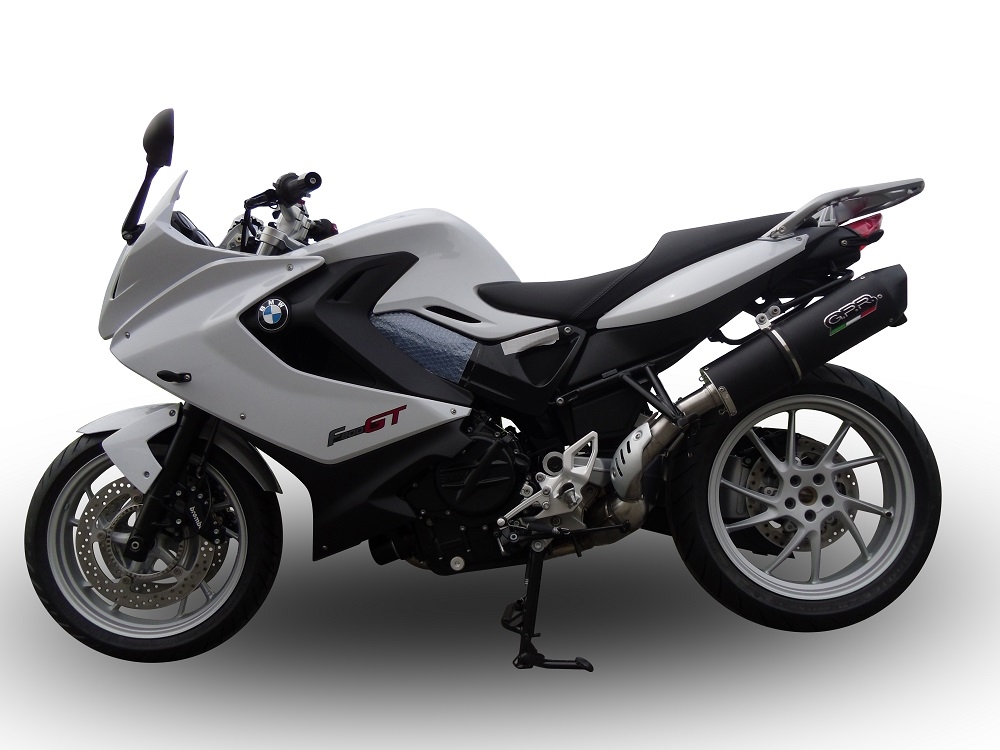 Scarico compatibile con Bmw F 800 Gt 2017-2019, Furore Evo4 Nero, Scarico omologato, silenziatore con db killer estraibile e raccordo specifico