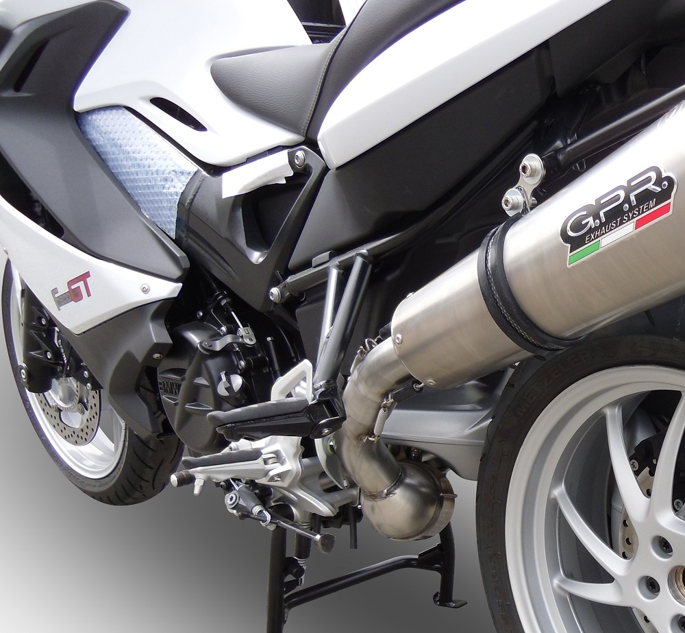 Scarico GPR compatibile con  Bmw F 800 Gt 2017-2019, New Grand Prix Evo Titanium, Scarico omologato, silenziatore con db killer estraibile e raccordo specifico