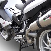 Exhaust system compatible with Bmw F 800 Gt 2017-2019, GP Evo4 Titanium, Homologated legal slip-on exhaust including removable db killer and link pipe 