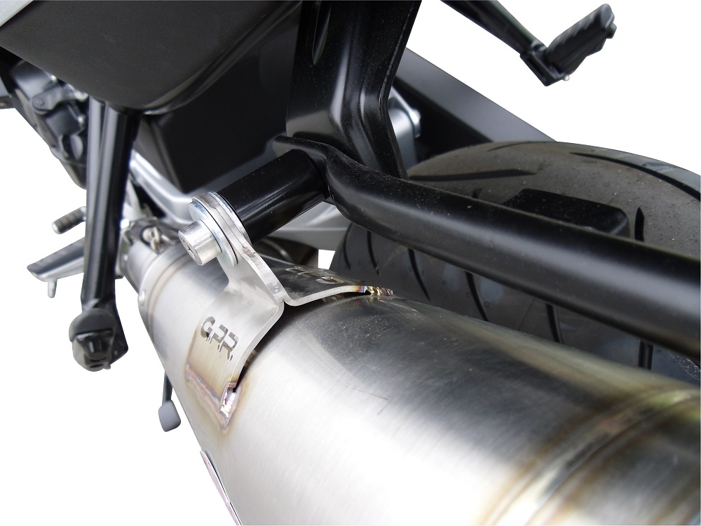 Exhaust system compatible with Bmw F 800 Gt 2012-2016, Powercone Evo, Homologated legal slip-on exhaust including removable db killer and link pipe 