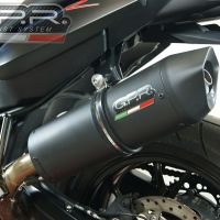 Scarico compatibile con Bmw F 800 R 2017-2019, Furore Evo4 Nero, Scarico omologato, silenziatore con db killer estraibile e raccordo specifico