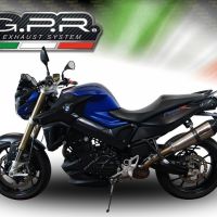 Scarico compatibile con Bmw F 800 R 2015-2016, Gpe Ann. titanium, Scarico omologato, silenziatore con db killer estraibile e raccordo specifico