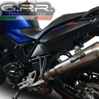 Exhaust system compatible with Bmw F 800 R 2017-2019, Powercone Evo, Homologated legal slip-on exhaust including removable db killer and link pipe 