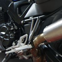 Exhaust system compatible with Bmw F 800 R 2009-2014, M3 Titanium Natural, Homologated legal slip-on exhaust including removable db killer and link pipe 