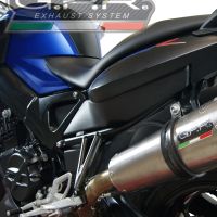 Scarico compatibile con Bmw F 800 R 2015-2016, Gpe Ann. titanium, Scarico omologato, silenziatore con db killer estraibile e raccordo specifico