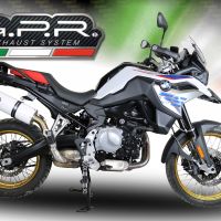 Exhaust compatible with Bmw F 850 Gs -Adventure 2021-2024, Albus Evo4, Homologated legal slip-on exhaust including removable db killer and link pipe 