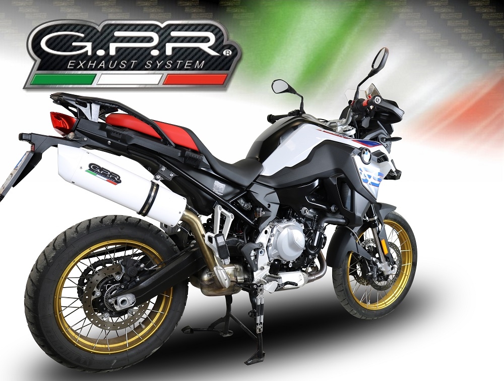 Exhaust compatible with Bmw F 850 Gs -Adventure 2021-2024, Albus Evo4, Homologated legal slip-on exhaust including removable db killer and link pipe 