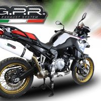 Exhaust compatible with Bmw F 850 Gs -Adventure 2021-2024, Albus Evo4, Homologated legal slip-on exhaust including removable db killer and link pipe 