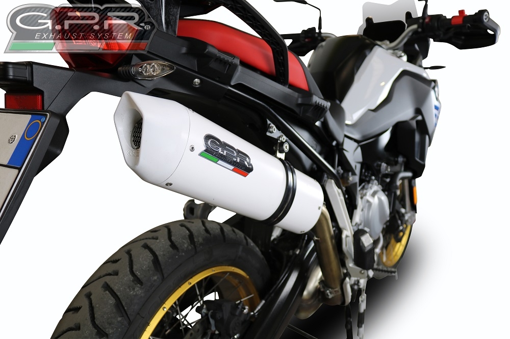 Exhaust compatible with Bmw F 850 Gs -Adventure 2021-2024, Albus Evo4, Homologated legal slip-on exhaust including removable db killer and link pipe 