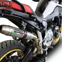 Exhaust system compatible with Bmw F 850 Gs - Adventure 2018-2020, Deeptone Inox, Homologated legal slip-on exhaust including removable db killer and link pipe 