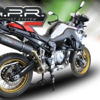 Exhaust compatible with Bmw F 850 Gs -Adventure 2021-2024, Furore Evo4 Nero, Homologated legal slip-on exhaust including removable db killer and link pipe 