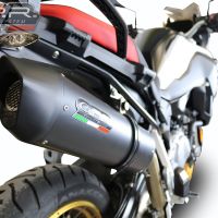 Exhaust compatible with Bmw F 850 Gs -Adventure 2021-2024, Furore Evo4 Nero, Homologated legal slip-on exhaust including removable db killer and link pipe 