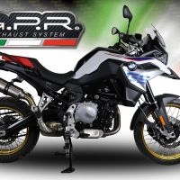 Scarico compatibile con Bmw F 800 Gs 2024-2025, GP Evo4 Titanium, Scarico omologato, silenziatore con db killer estraibile e raccordo specifico