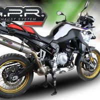 Scarico compatibile con Bmw F 850 Gs -Adventure 2018-2020, M3 Inox , Scarico omologato, silenziatore con db killer estraibile e raccordo specifico