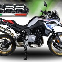 Scarico compatibile con Bmw F 850 Gs -Adventure 2018-2020, Satinox , Scarico omologato, silenziatore con db killer estraibile e raccordo specifico