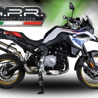 Scarico compatibile con Bmw F 850 Gs - Adventure 2018-2020, Satinox , Scarico omologato, silenziatore con db killer estraibile e raccordo specifico