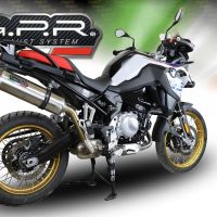Scarico compatibile con Bmw F 850 Gs -Adventure 2018-2020, Satinox , Scarico omologato, silenziatore con db killer estraibile e raccordo specifico