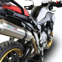 Exhaust system compatible with Bmw F 850 Gs - Adventure 2018-2020, Satinox , Homologated legal slip-on exhaust including removable db killer and link pipe 