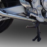 Scarico compatibile con Yamaha Xjr 1300 2007-2017, Satinox , Scarico omologato, silenziatore con db killer estraibile e raccordo specifico