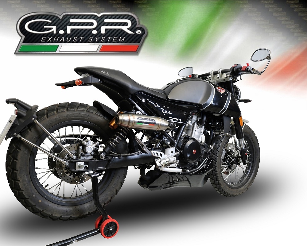 Exhaust compatible with F.B. Mondial Hps 300 Pagani 2021-2022, Deeptone Inox, Homologated legal slip-on exhaust including removable db killer and link pipe 
