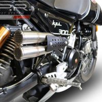 Exhaust system compatible with F.B. Mondial Hps 300 Pagani 2021-2022, F205, Homologated legal slip-on exhaust including removable db killer and link pipe 