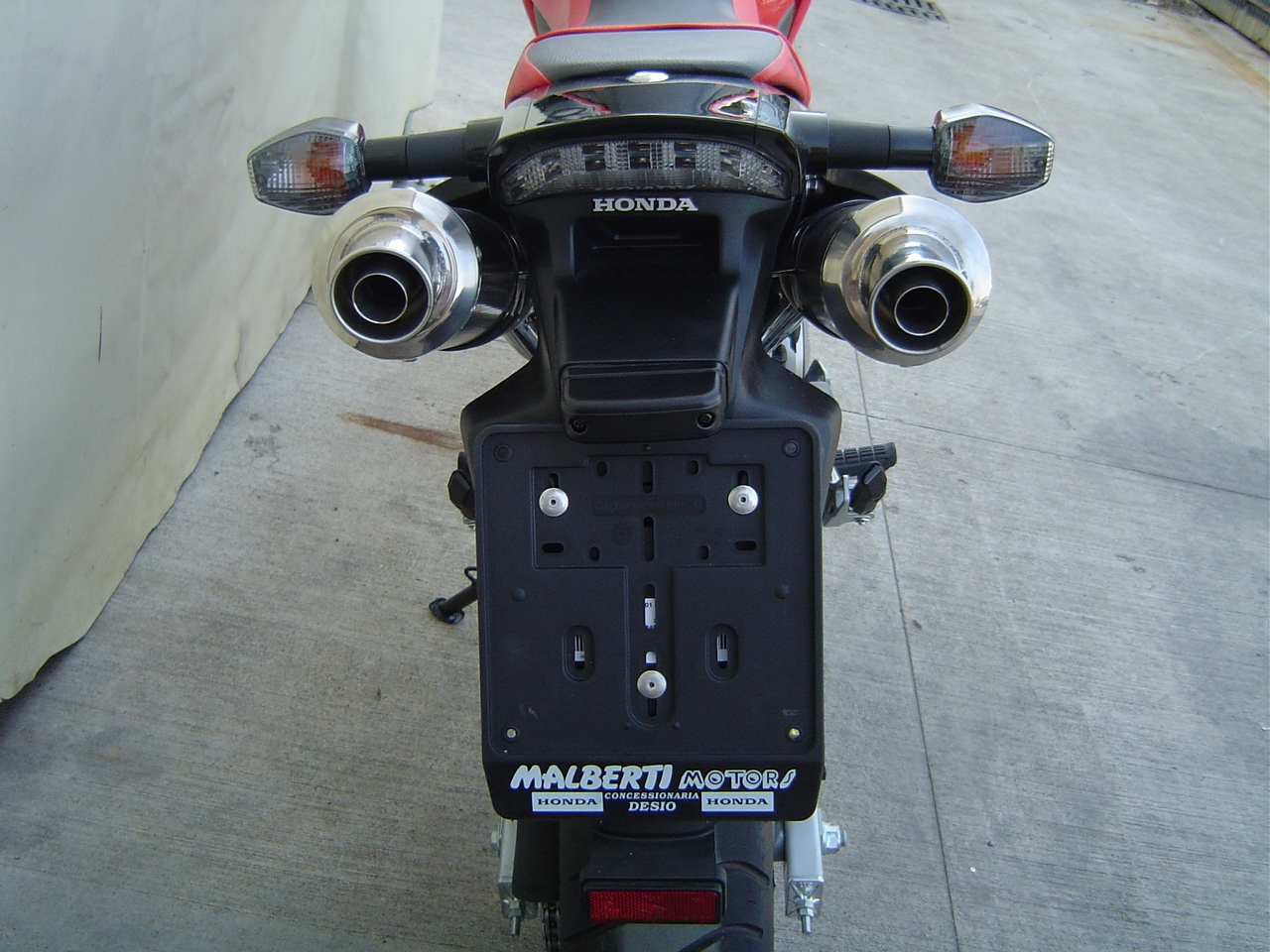 Scarico compatibile con Honda Fmx 650 2005-2008, Inox Tondo, Coppia di terminali di scarico omologati, forniti con db killer removibili e raccordi specifici