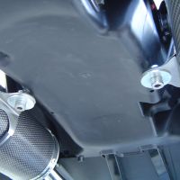Scarico compatibile con Honda Fmx 650 2005-2008, Inox Tondo, Coppia di terminali di scarico omologati, forniti con db killer removibili e raccordi specifici