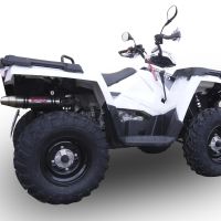 Scarico compatibile con Polaris Sportsman 450 2014-2022, Deeptone Atv, Scarico omologato, silenziatore con db killer estraibile e raccordo specifico