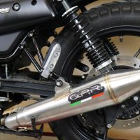 Scarico compatibile con Moto Guzzi V7 III Special-Stone-Carbon 2017-2018, Vintacone, Scarico completo racing,fornito con collettore specifico, non legale per uso stradale