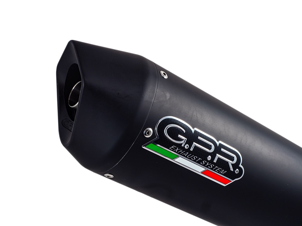 Exhaust compatible with Aprilia Shiver 750 Gt 2007-2016, Furore Nero, Dual racing slip-on exhaust including link pipes 