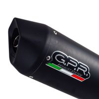 Exhaust compatible with Aprilia Shiver 750 Gt 2007-2016, Furore Nero, Dual racing slip-on exhaust including link pipes 