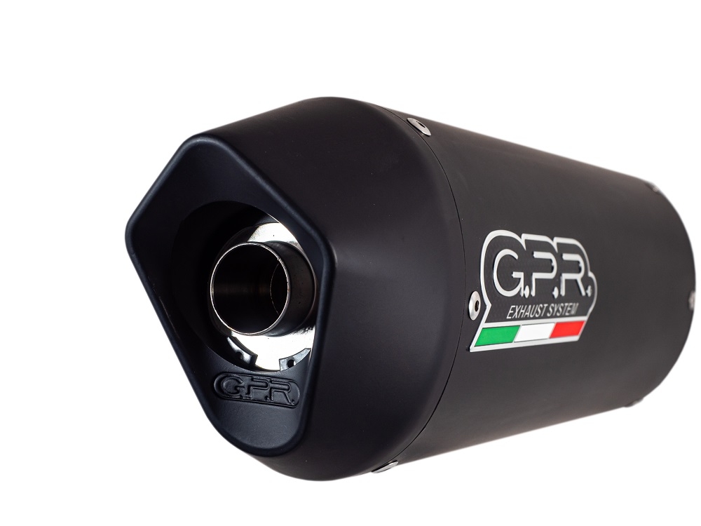 Exhaust compatible with Aprilia Shiver 750 Gt 2007-2016, Furore Nero, Dual racing slip-on exhaust including link pipes 