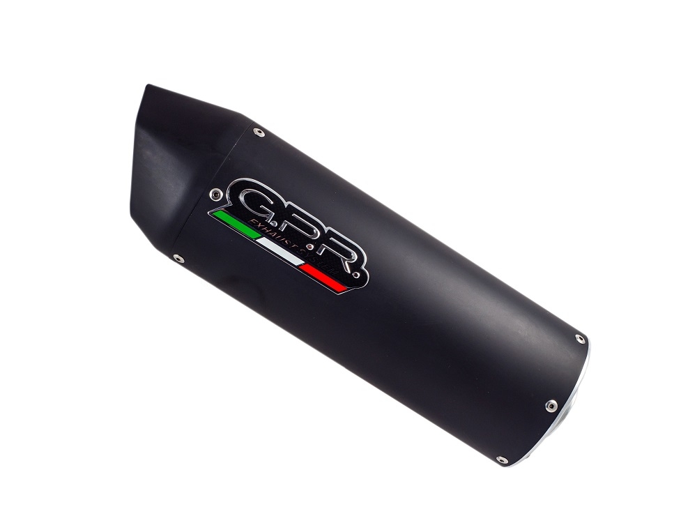 Exhaust compatible with Aprilia Shiver 750 Gt 2007-2016, Furore Nero, Dual racing slip-on exhaust including link pipes 