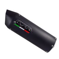 Exhaust compatible with Aprilia Shiver 750 Gt 2007-2016, Furore Nero, Dual racing slip-on exhaust including link pipes 