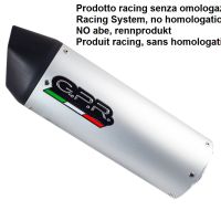 Exhaust system compatible with Tuning TUNING 1980-2021, Furore alluminio, Universal racing silencer, without link pipe 