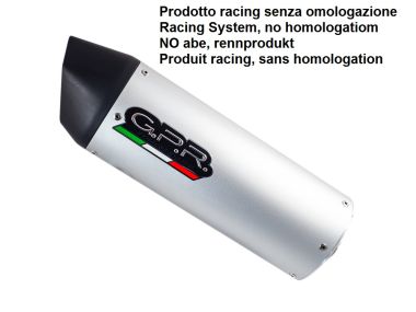 Exhaust system compatible with Tuning TUNING 1980-2021, Furore alluminio, Universal racing silencer, without link pipe 